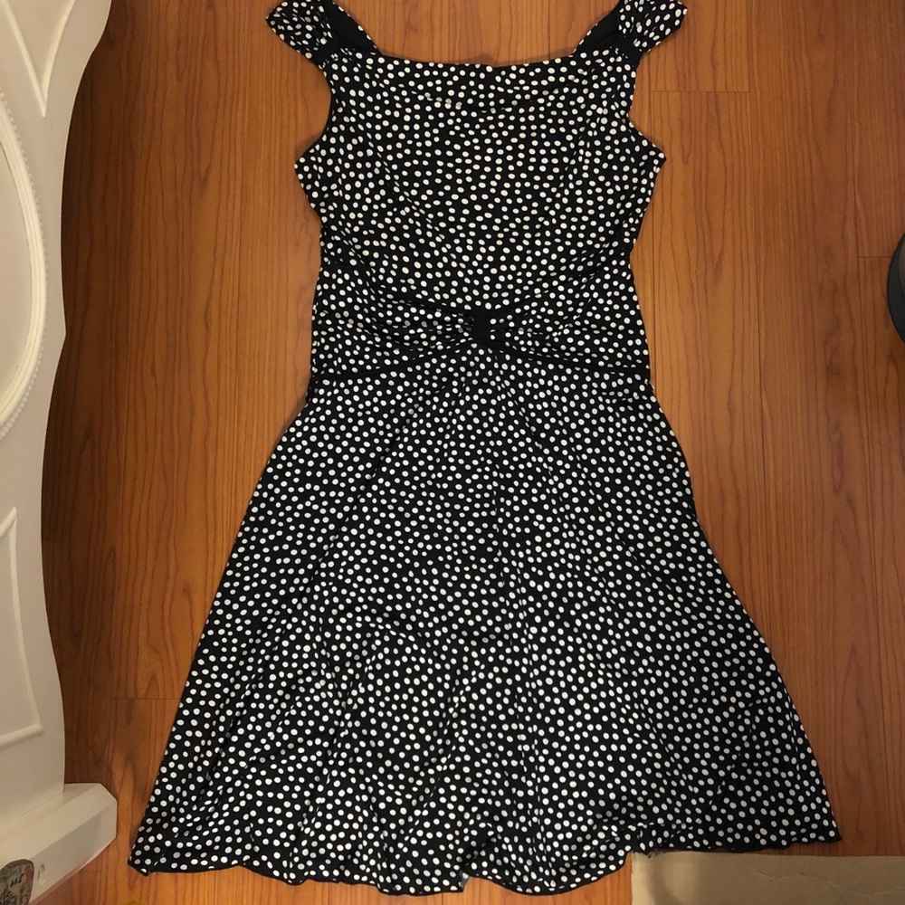 Black White Polka Dot Maxi Dress